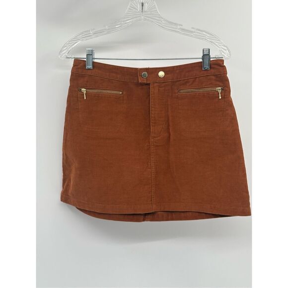 Abercrombie & Fitch Dresses & Skirts - Abercrombie & Fitch Mini Skirt Corduroy Women Size‎ 2 XS Brown Zip Pockets